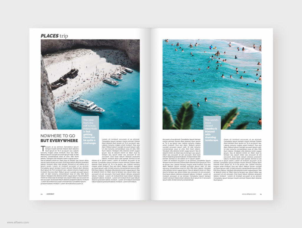 CorelDraw Travel Magazine Template