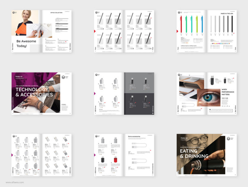 Products Catalog CorelDRAW Template ALFAERA CorelDRAW Graphic