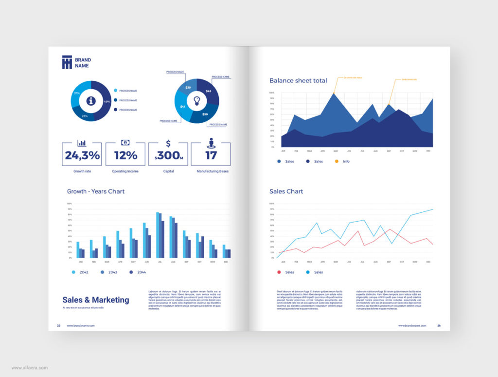 Annual Report Template CorelDRAW