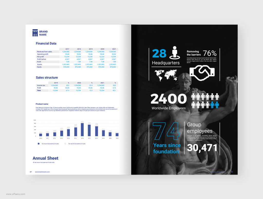 Annual Report Template CorelDRAW