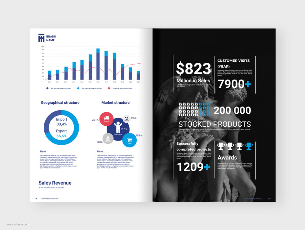 Annual Report Template CorelDRAW