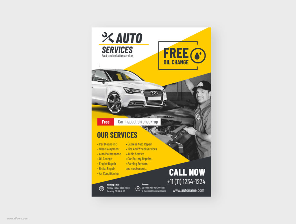 Auto Flyer Template CorelDRAW