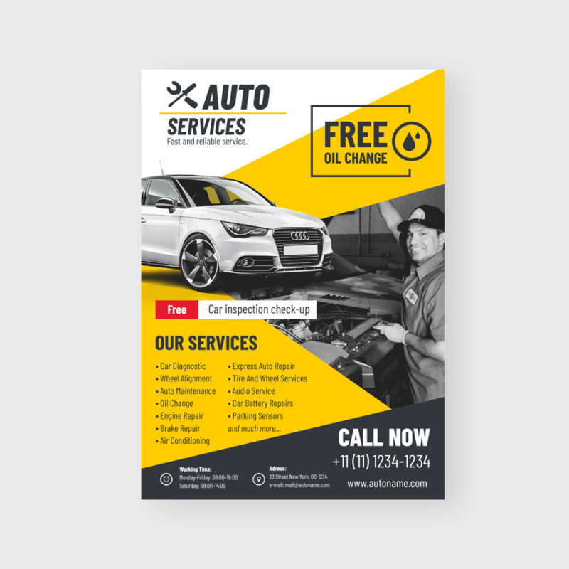 Auto Flyer Template CorelDRAW