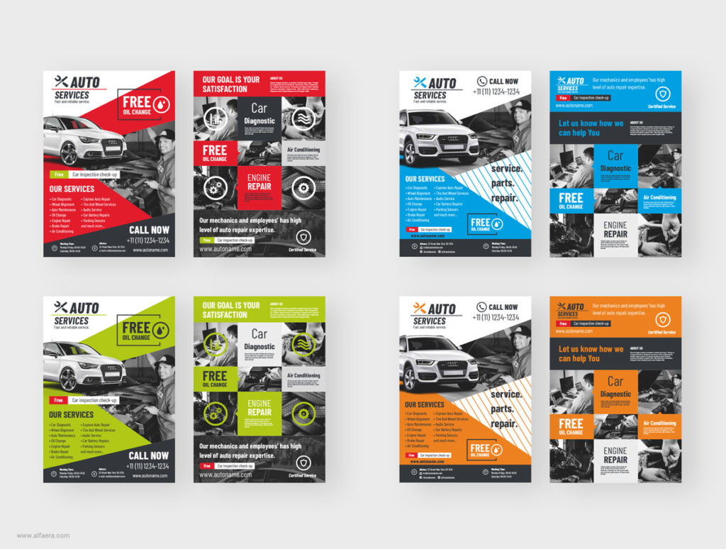 Auto Business Flyers CorelDRAW