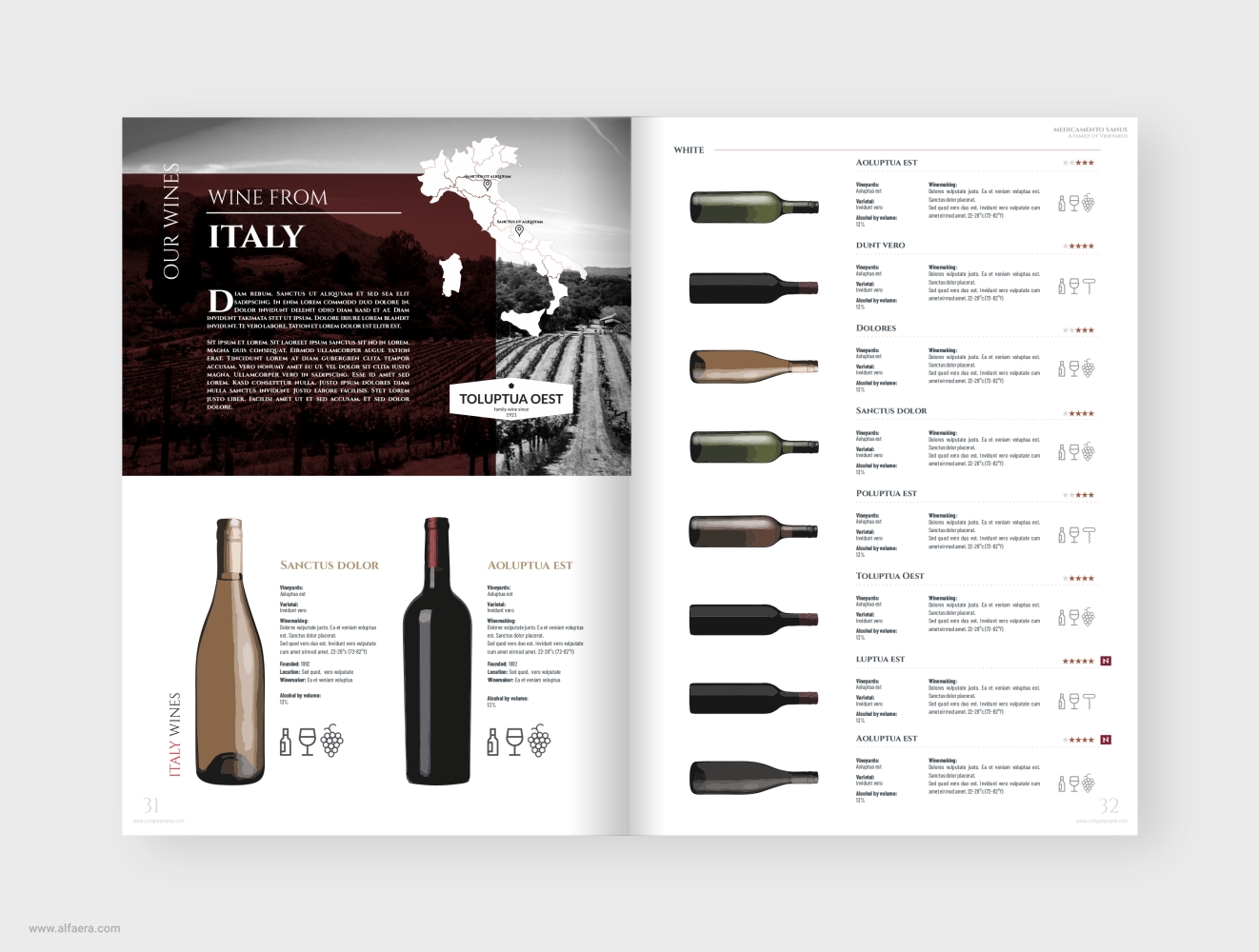 Wine Brochure Template