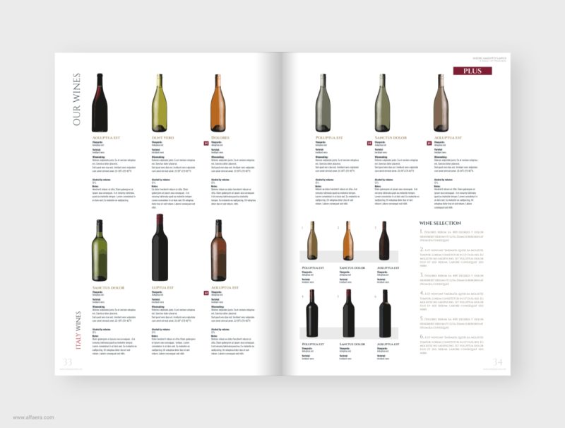 Wine Catalog Brochure Template CorelDRAW Templates