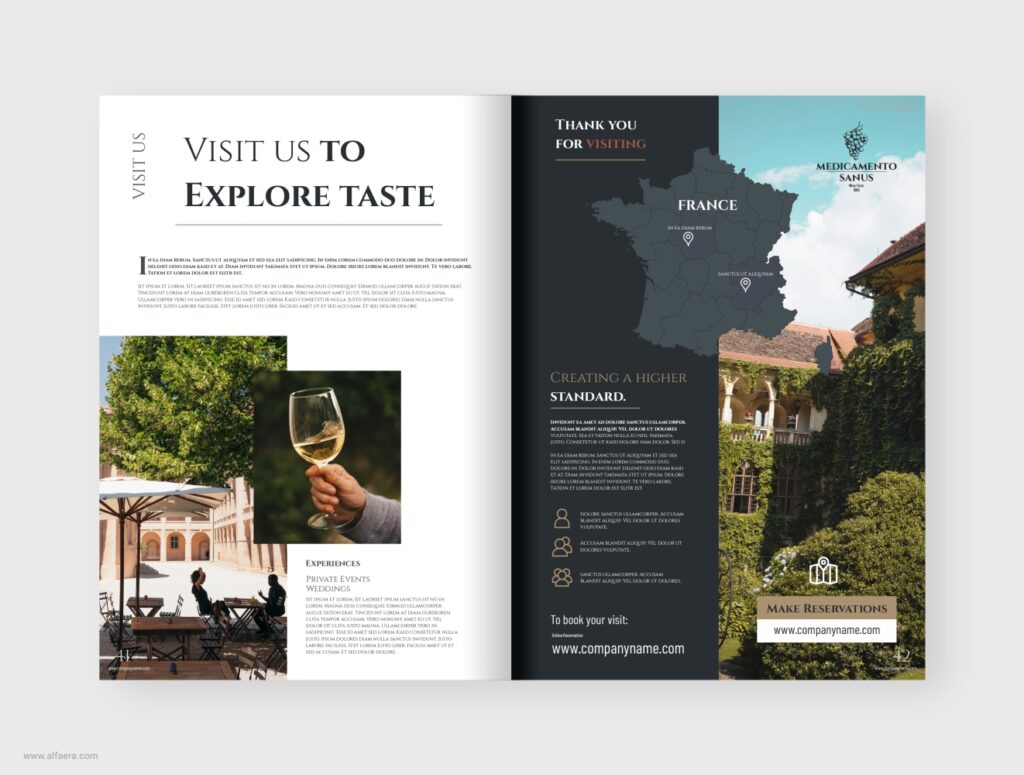 Wine Catalogue Brochure Template CorelDraw