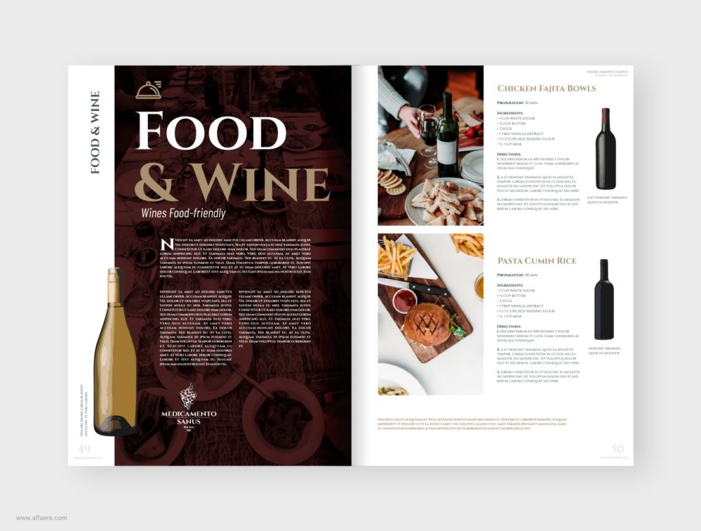 Wine Food Brochure Template