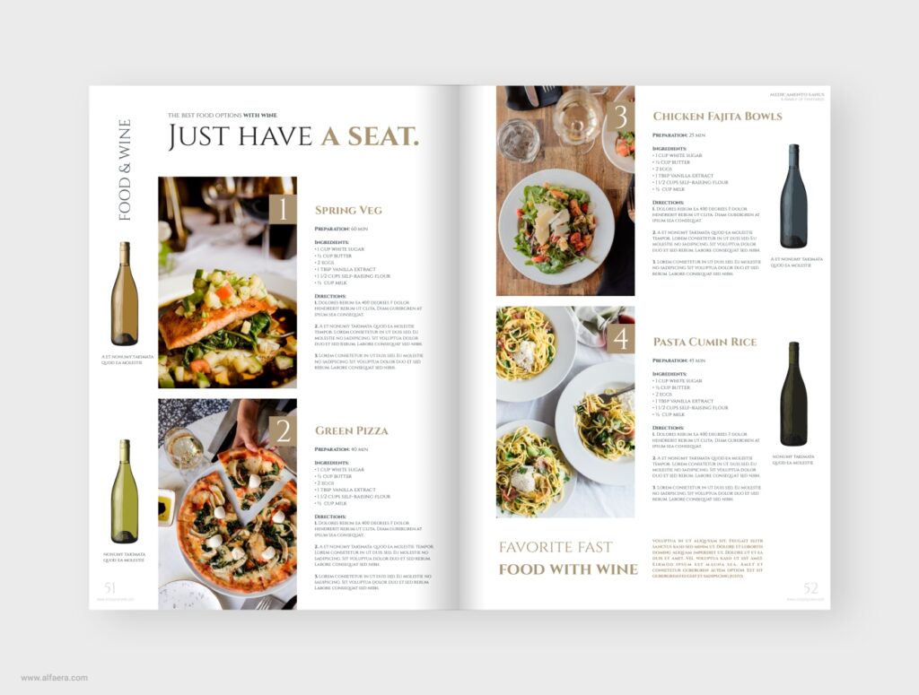 Wine Food Brochure Template