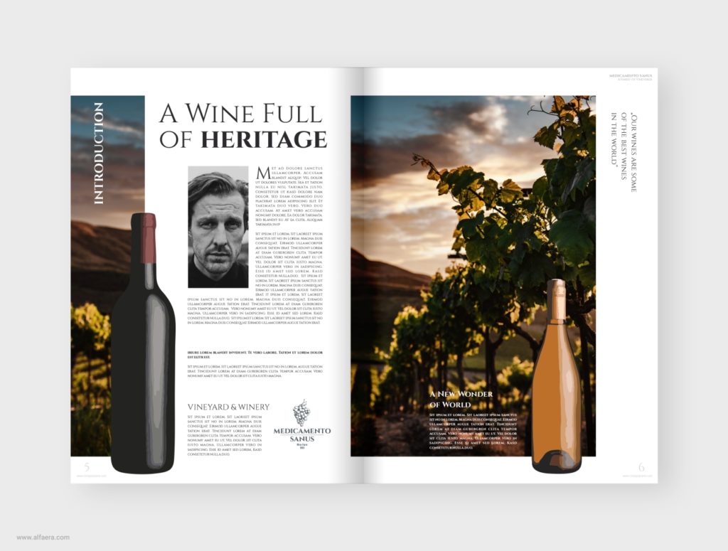 Wine Catalogue Brochure Template CorelDraw