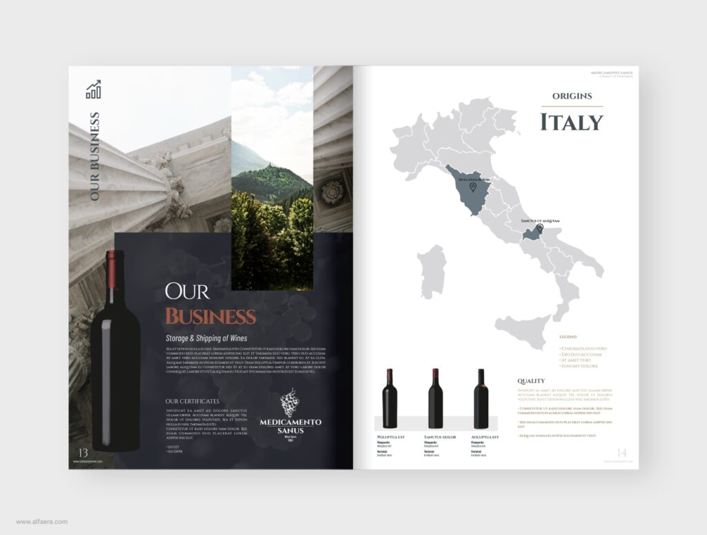 Wine Catalog Template CorelDraw