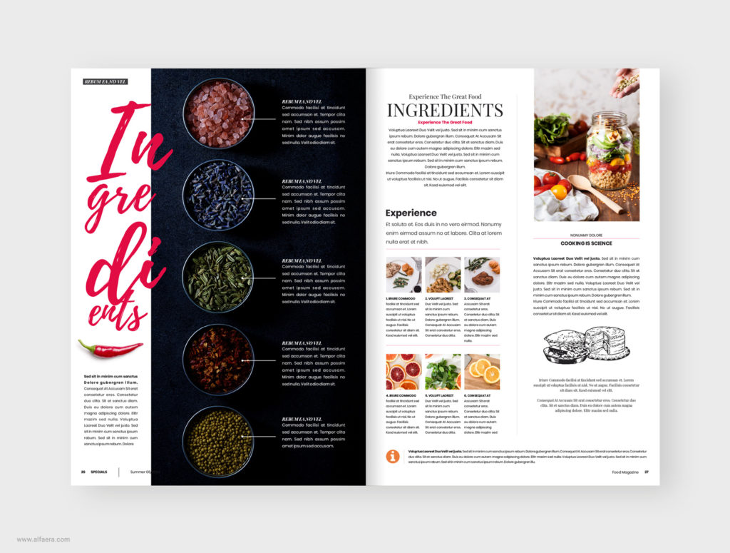 Food Magazine Template CorelDRAW