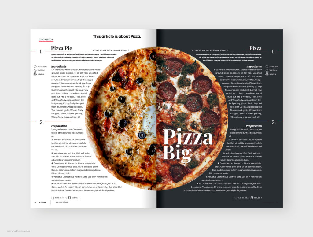 Pizza food brochure template