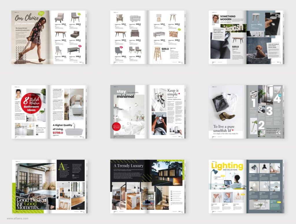 Interior magazine template made in CorelDraw