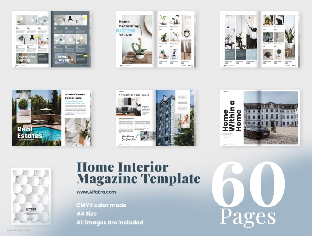 Interior magazine template made in CorelDraw