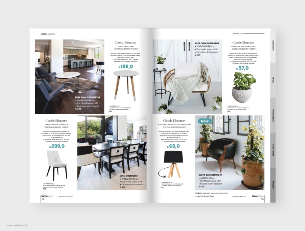 Interior magazine template