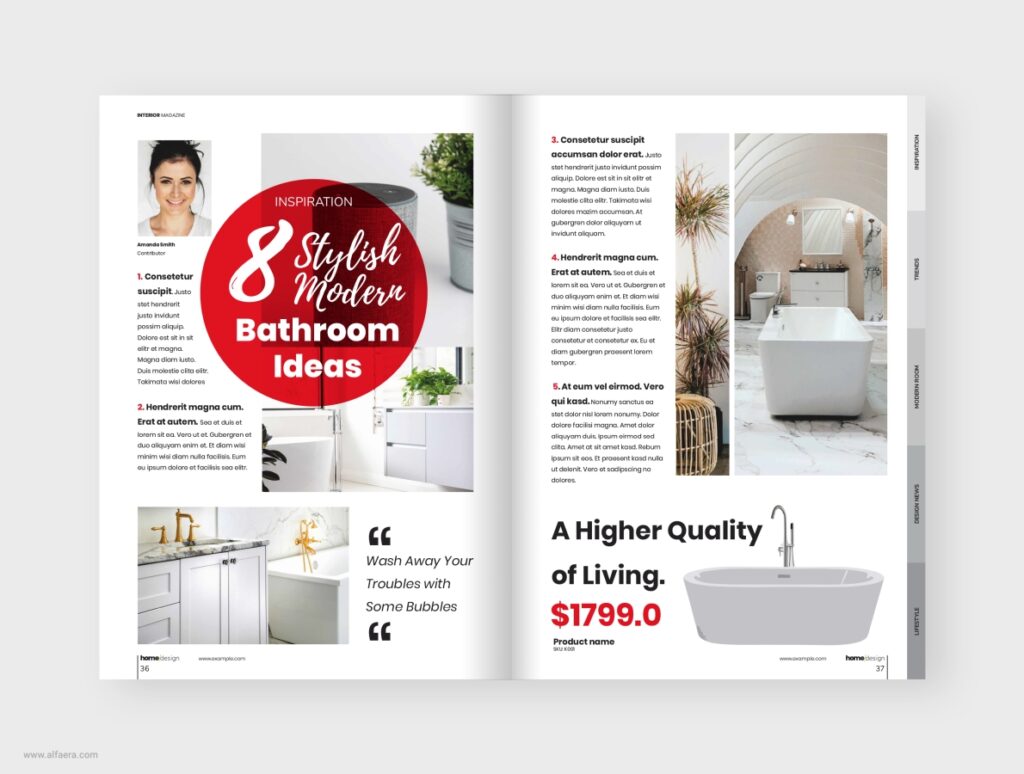 Interior magazine template