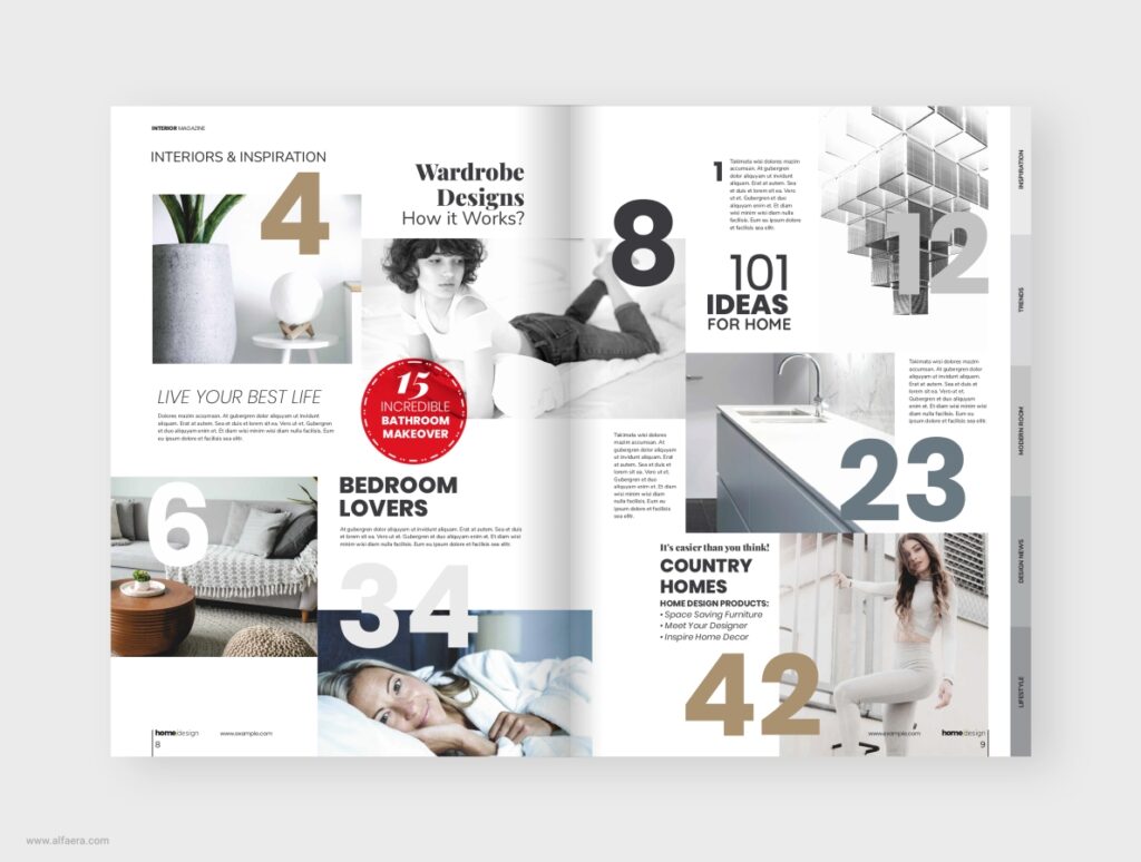 Interior magazine template