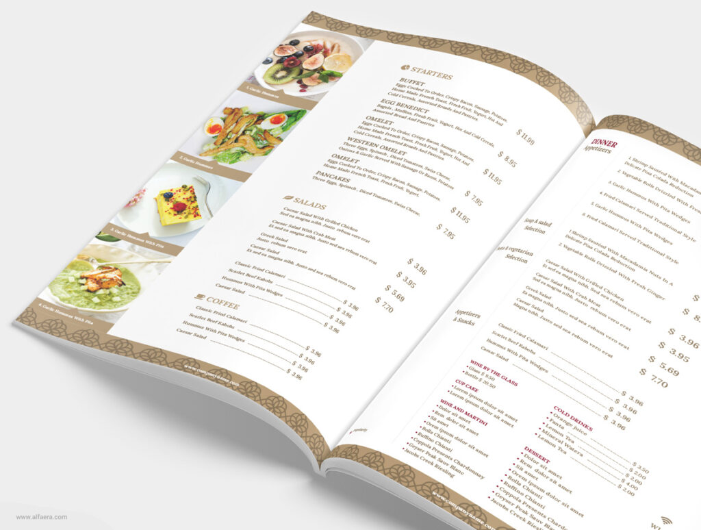 Restaurant and Bar Menu Template