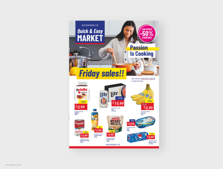 Supermarket Catalog Template ALFAERA CorelDRAW Graphic Design Templates