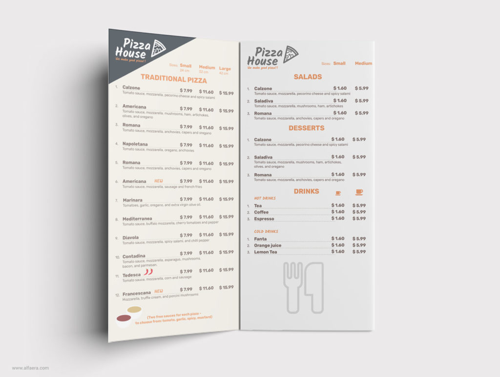 Food Menu Flyer CorelDraw