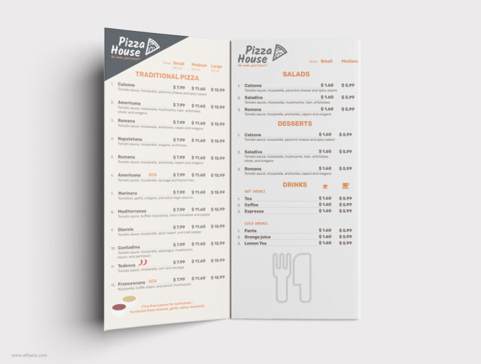 Food Menu Flyer CorelDraw