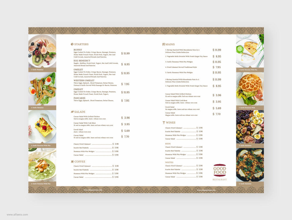 restaurant menu template restaurant menu template