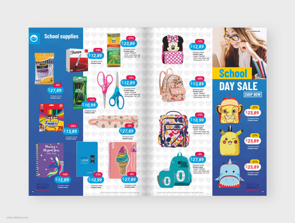 Supermarket catalog template CorelDRAW