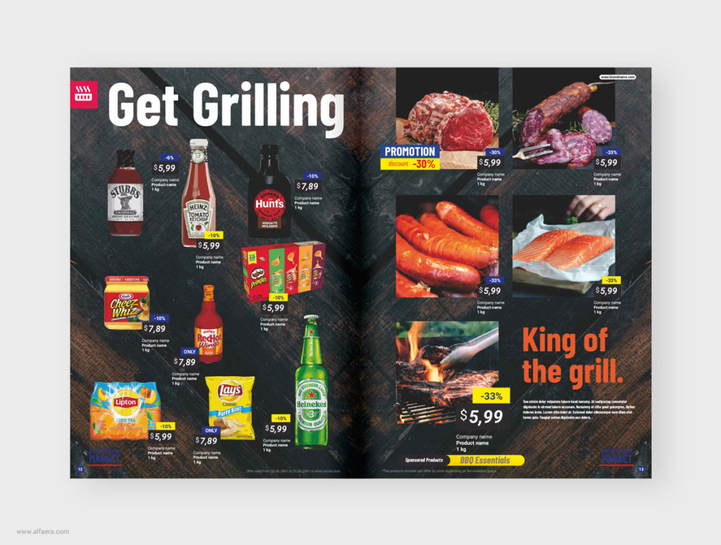 Grocery catalog template