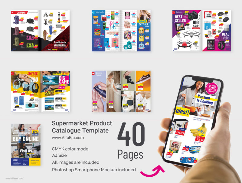 Supermarket Catalog Template – ALFAERA – CorelDRAW Templates Catalog ...