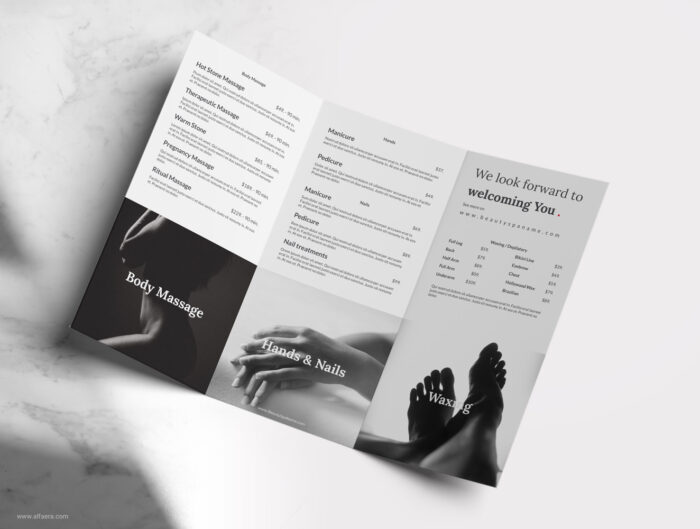 Spa Menu Template