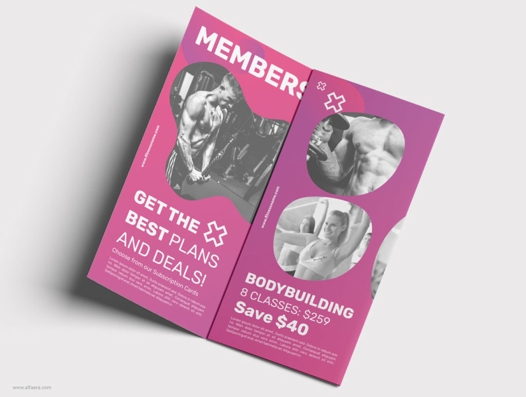 Fitness Tri-fold Brochure Template