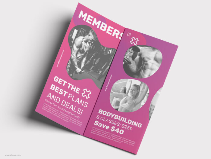 Fitness Tri-fold Brochure Template