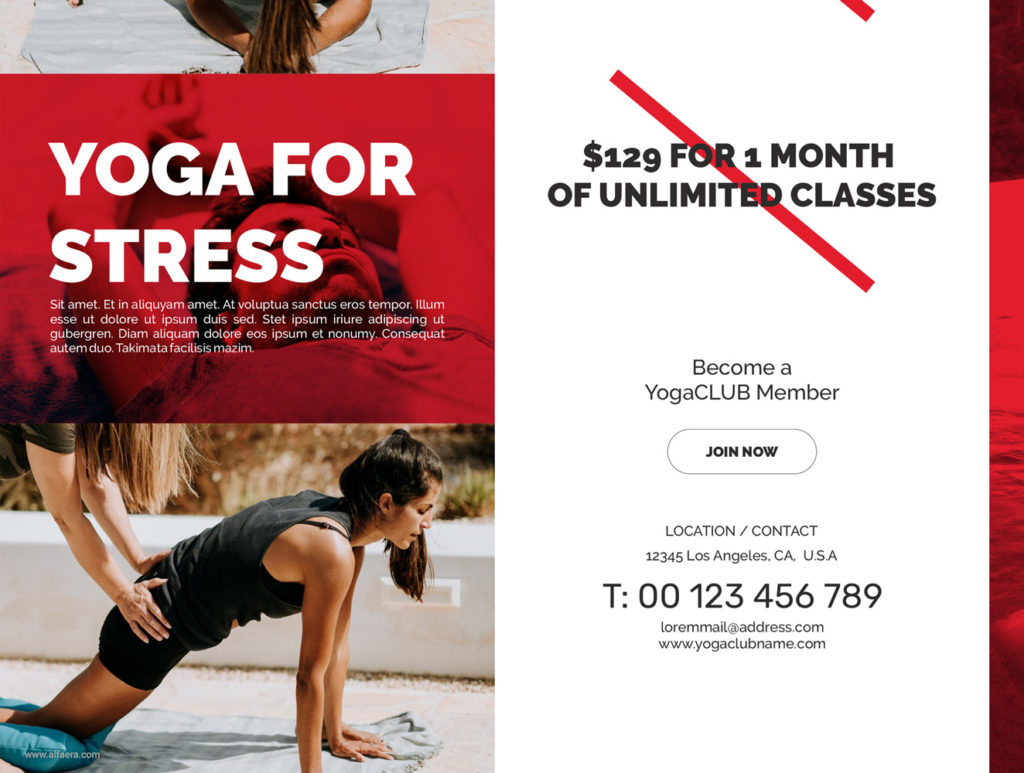 Yoga Studio Flyer Template CorelDraw