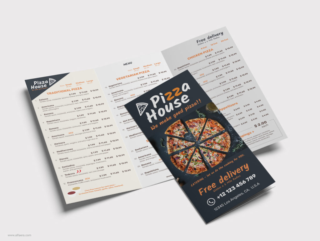 Pizza Menu Template CorelDraw