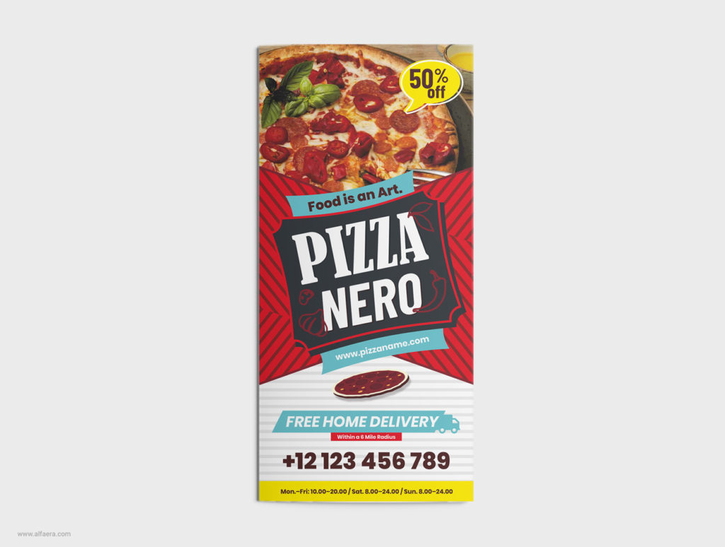 Trifold Pizza CorelDRAW Design